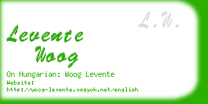 levente woog business card